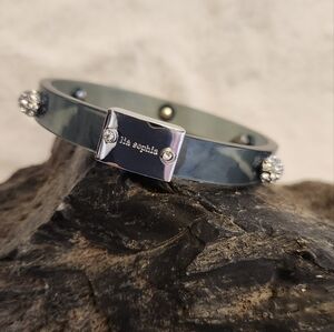 NWOT Lia Sophia "Glazed" Grey Translucent Cut Crystal Bracelet